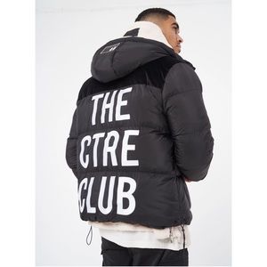 Couture Club SLOGAN PUFFER WITH HOOD
